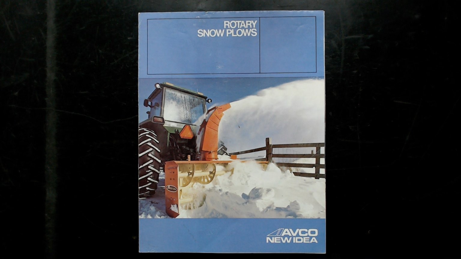 AVCO New Idea Rotary Snow Plows Brochure Vintage Agriculture Advertising