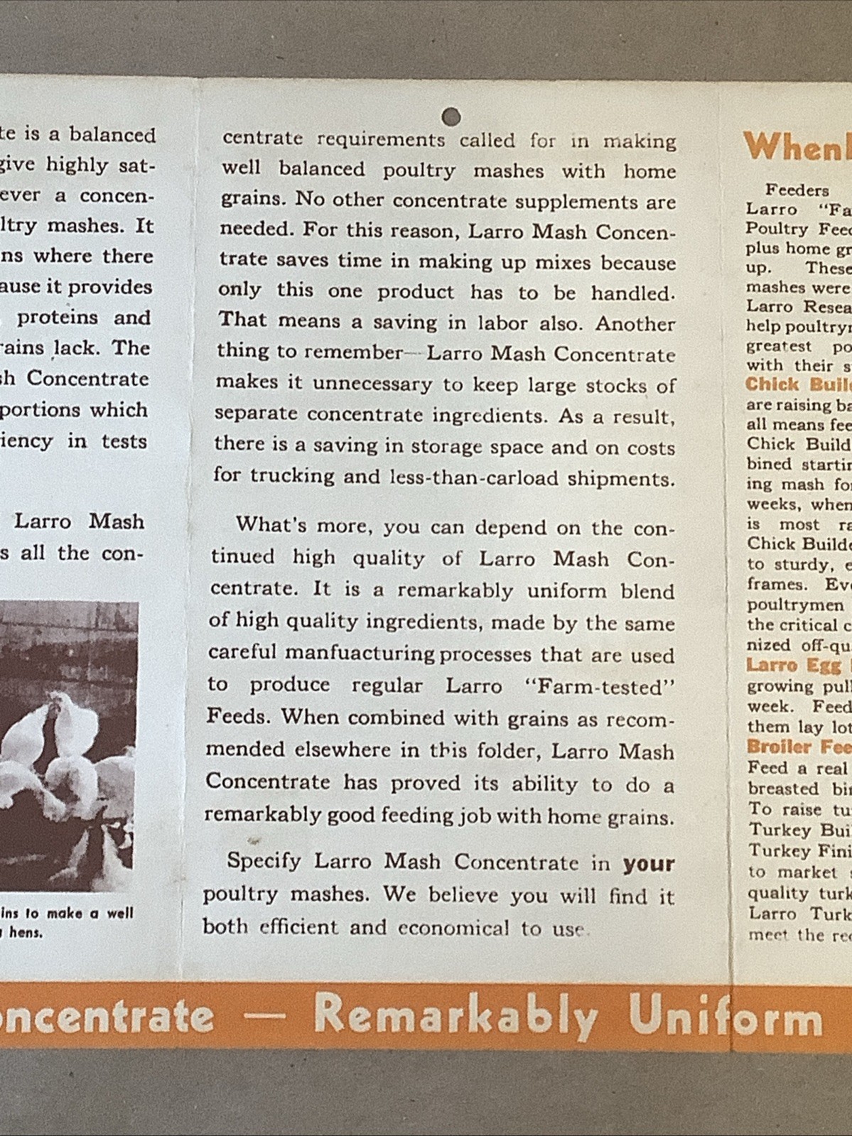 1939 Larro Mash Concentrate Brochure Larrowe Milling Co. Detroit MI INV-P0859
