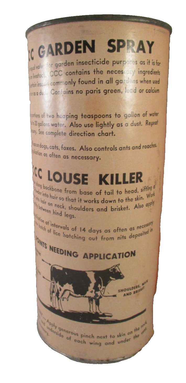 Vintage CARBOLA CHEMICAL CO GARDEN SPRAY & LOUSE KILLER 1 LB CAN Appears Full
