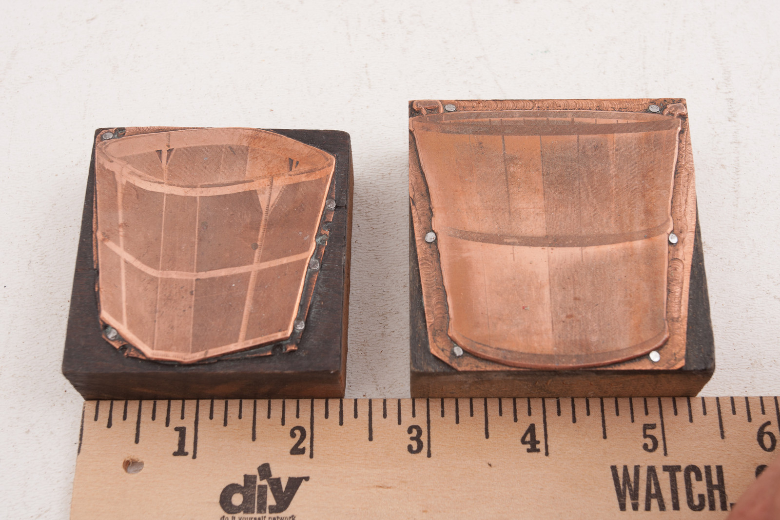 Pair Wooden Fruit Picker Orchard Baskets Printers Block Advertising(A5L-18)Berry