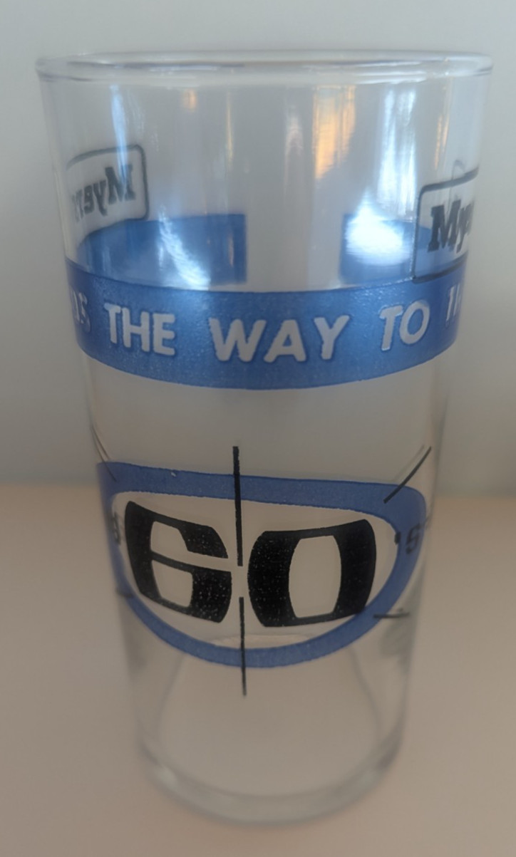 Vintage F.E. Myers Promotional Drinking Glass 1959-1960 Ashland, Ohio