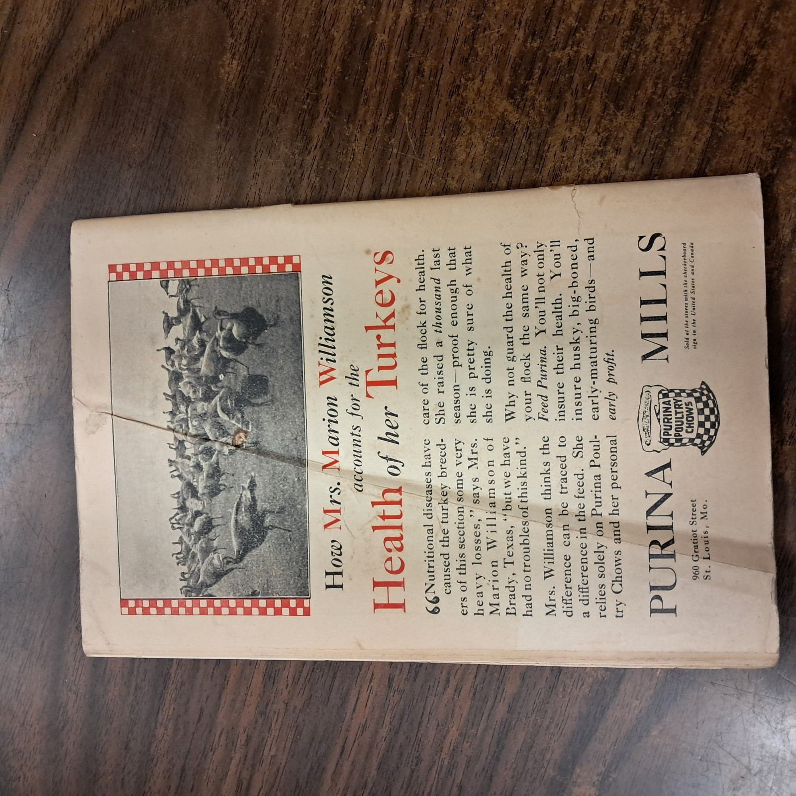 Vintage 1929 Turkey World Show Book & Talking Turkey Beacon Milling Co. N.Y.