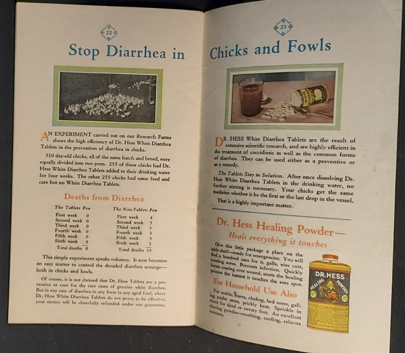 1928 Dr Hess Products Catalog Hess Clark Ashland OH Veterinary Farm Animals