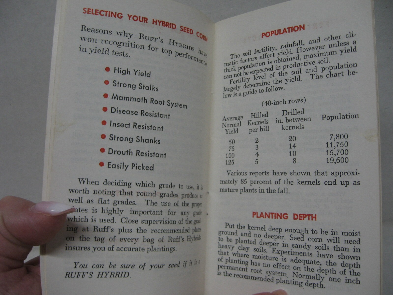 Vintage Ruff&rsquo;s Hybrids Farm Seeds Note Book Amanda OH