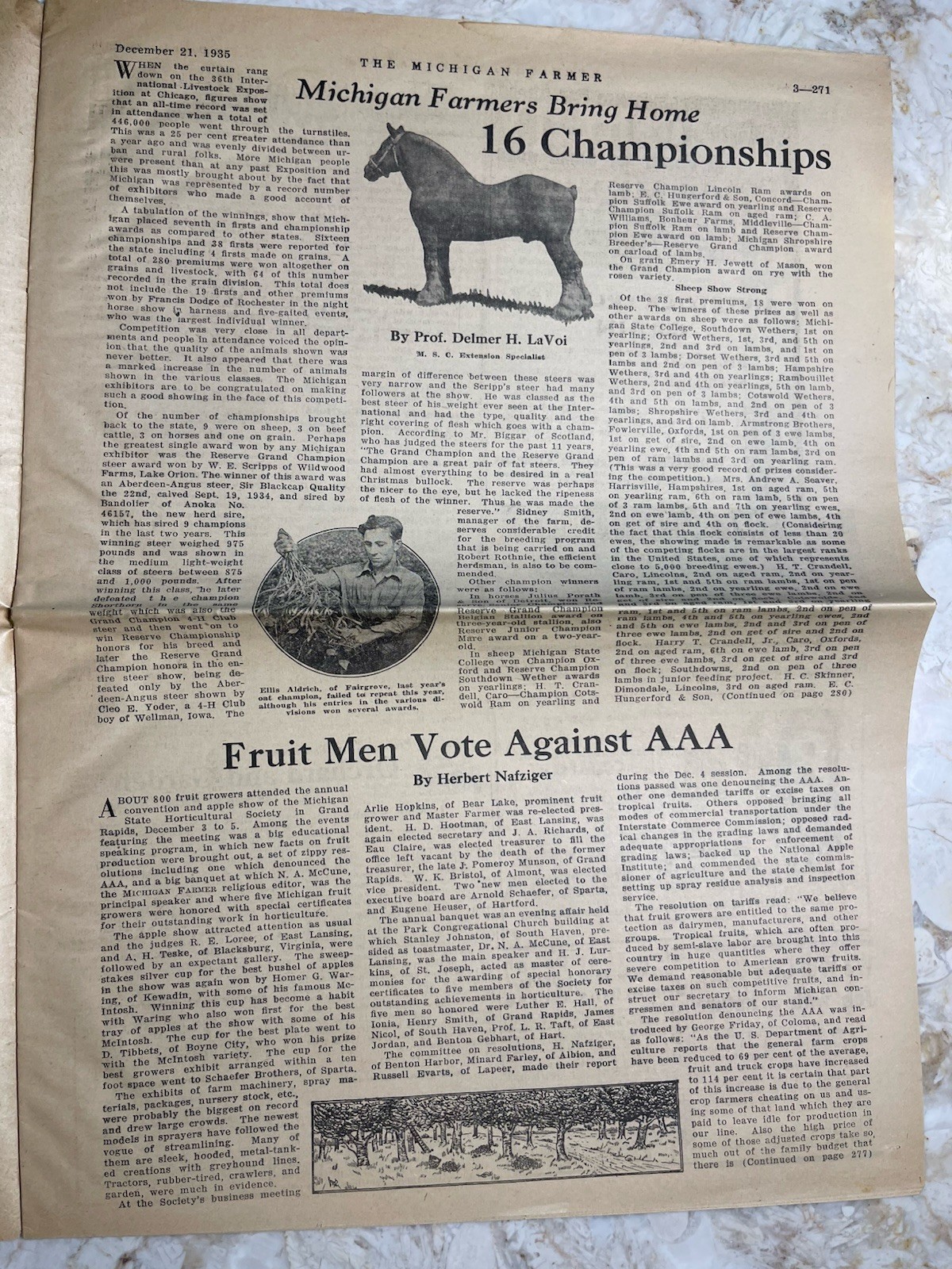 3 Vintage 1935 Michigan Farmer Papers Detroit Livestock Planting Recipes Fruit