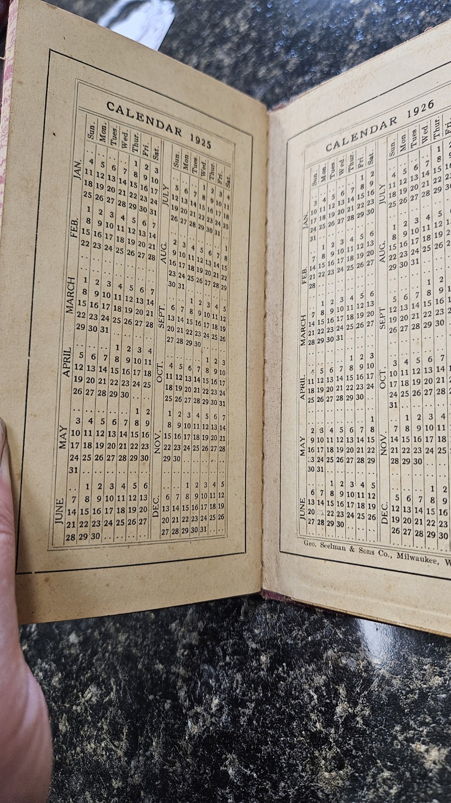 1925–1926 National Live Stock Commission Co. Pocket Ledger Book – Aldrich MO