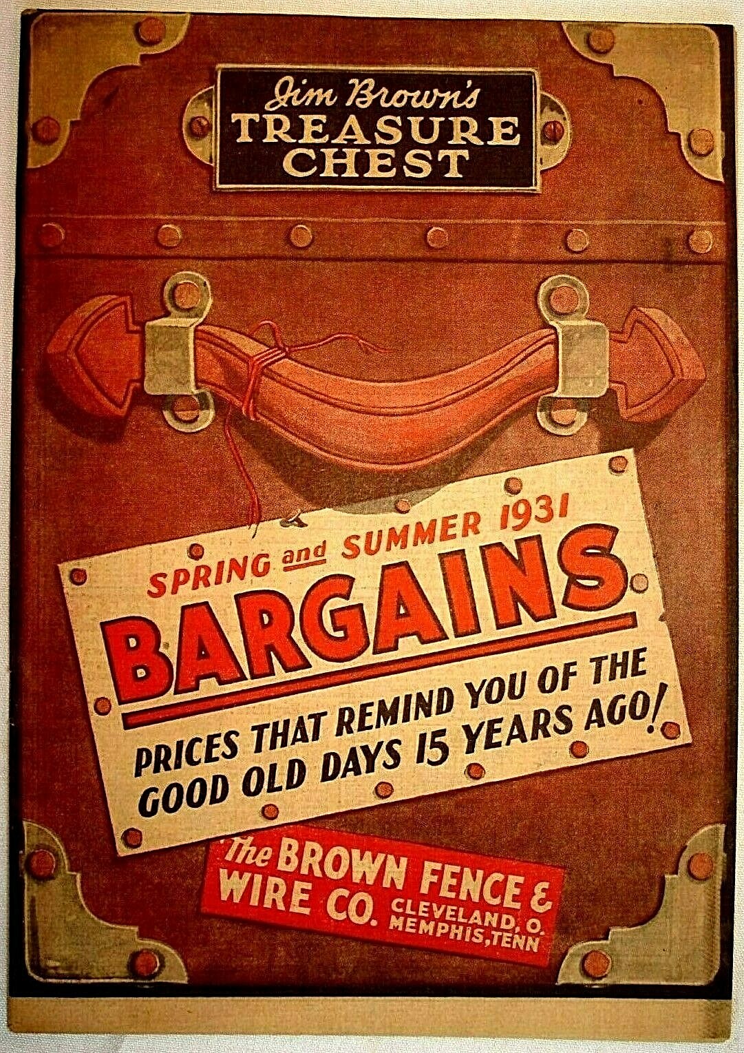 SPRING SUMMER 1931 CATALOG BROWN FENCE & WIRE BARGAINS TREASURE CHEST