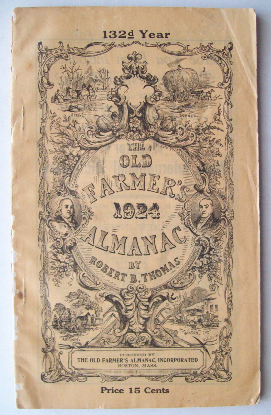 4 Old Farmer&rsquo;s Almanacs 1918, &rsquo;24, &rsquo;29, &rsquo;37