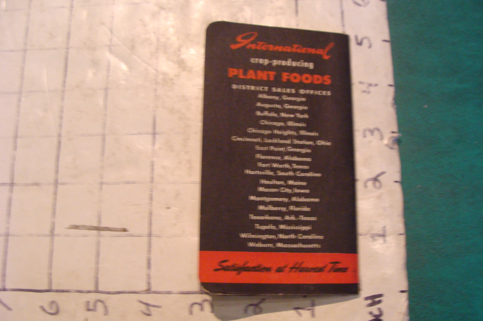 vintage booklet: unused 1952 INTERNATIONAL FERTILIZERS Notebook