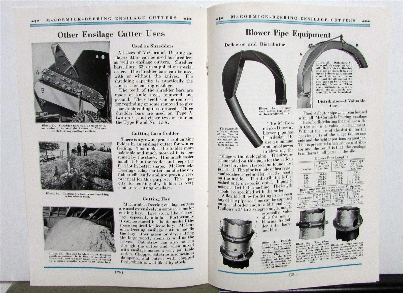 1934 International Harvester McCormick-Deering Ensilage Cutters Sales Mailer