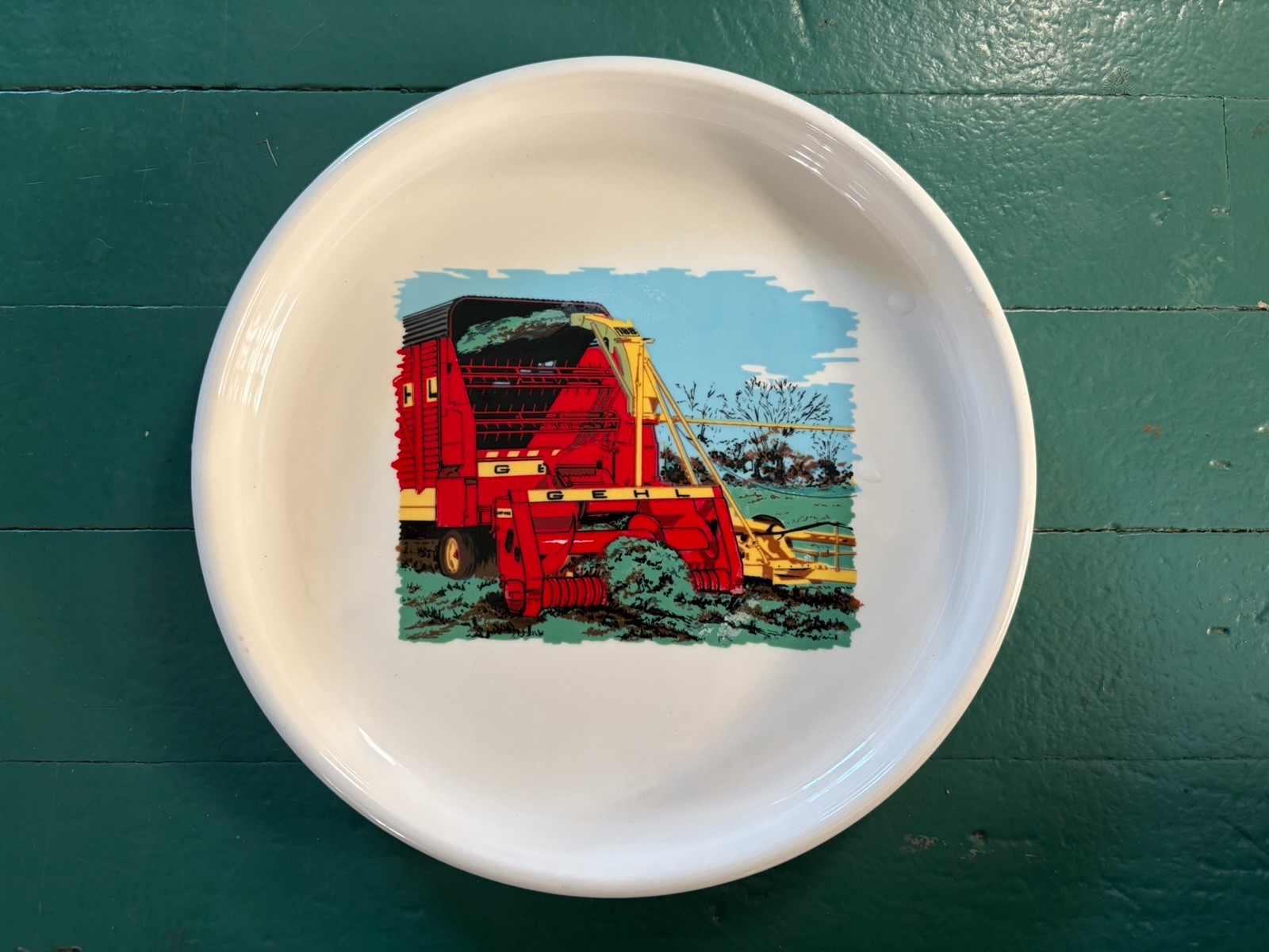 RARE Vtg GEHL Chop-King HAYBINE Ceramic Utility DISH~Nuts~Candy~Ash Tray Farming