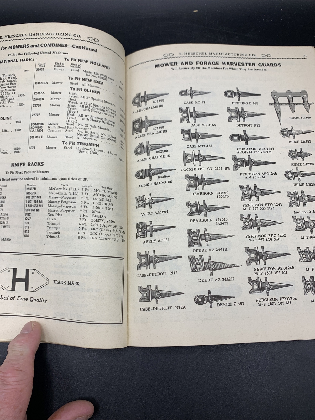 1959 Des Moines Iron Co Repair Parts Catalog Mowers/Combines/Swathers/Harvester
