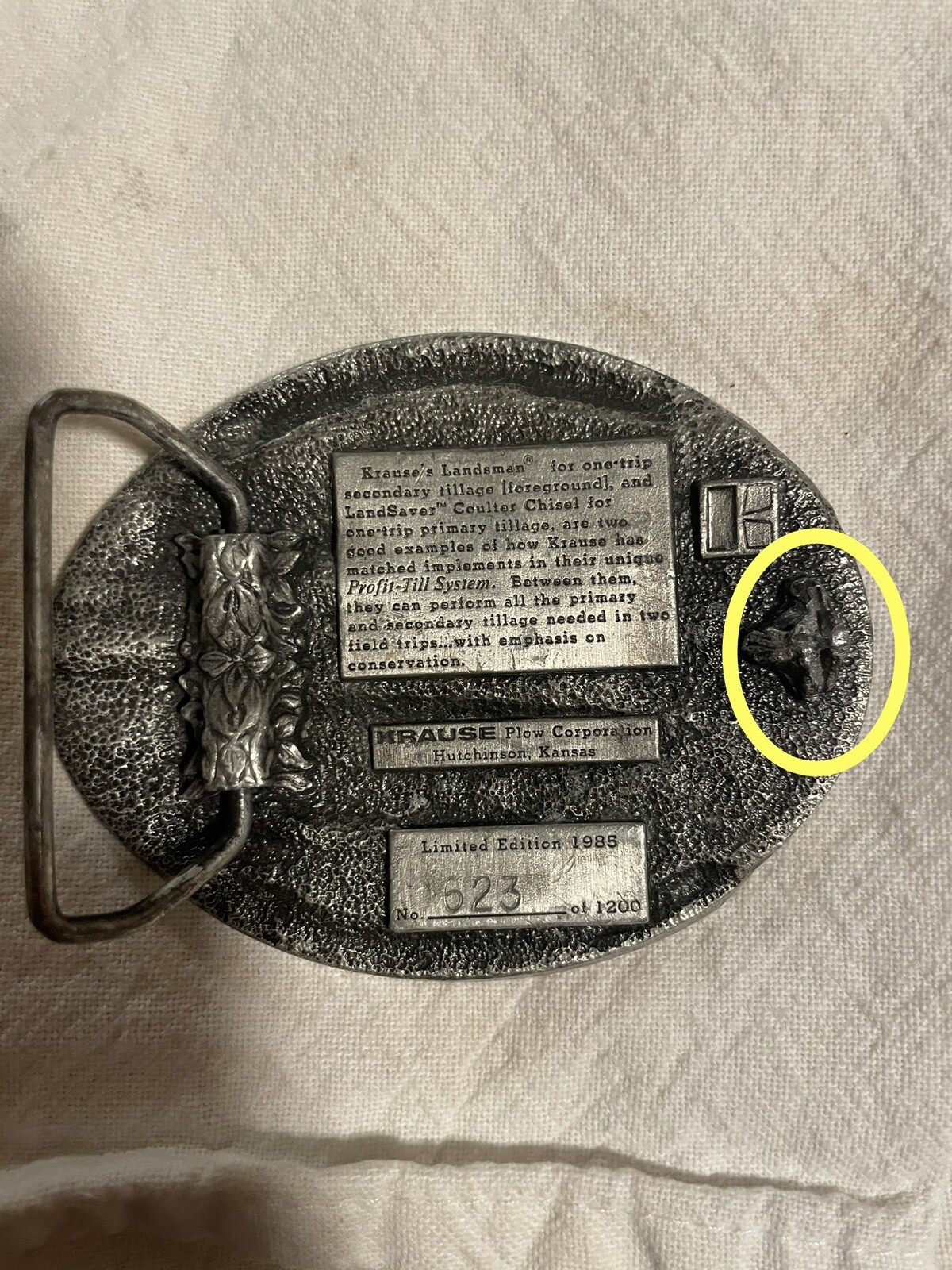 Limited Edition Krause Belt Buckle “Profit Till Systems” [Broken Tip]