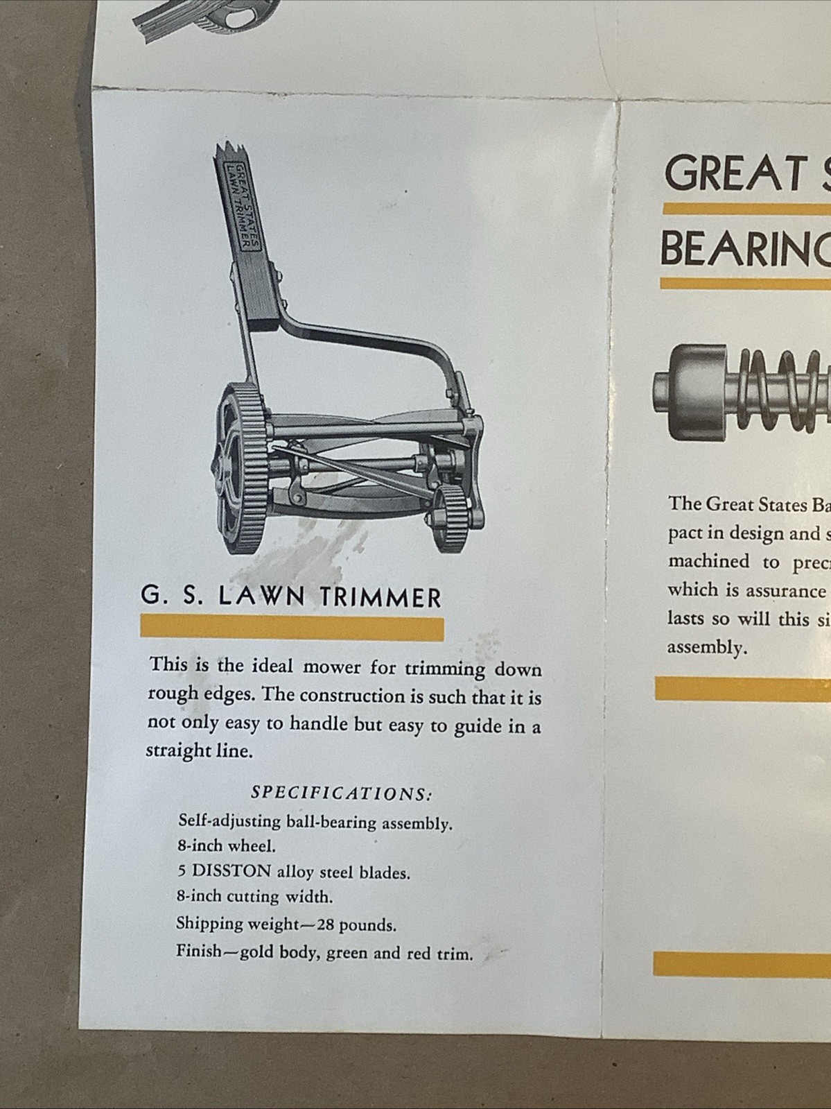 Vintage 1932 Great States Lawnmowers Brochure Great States Corp IN INV-P0959￼
