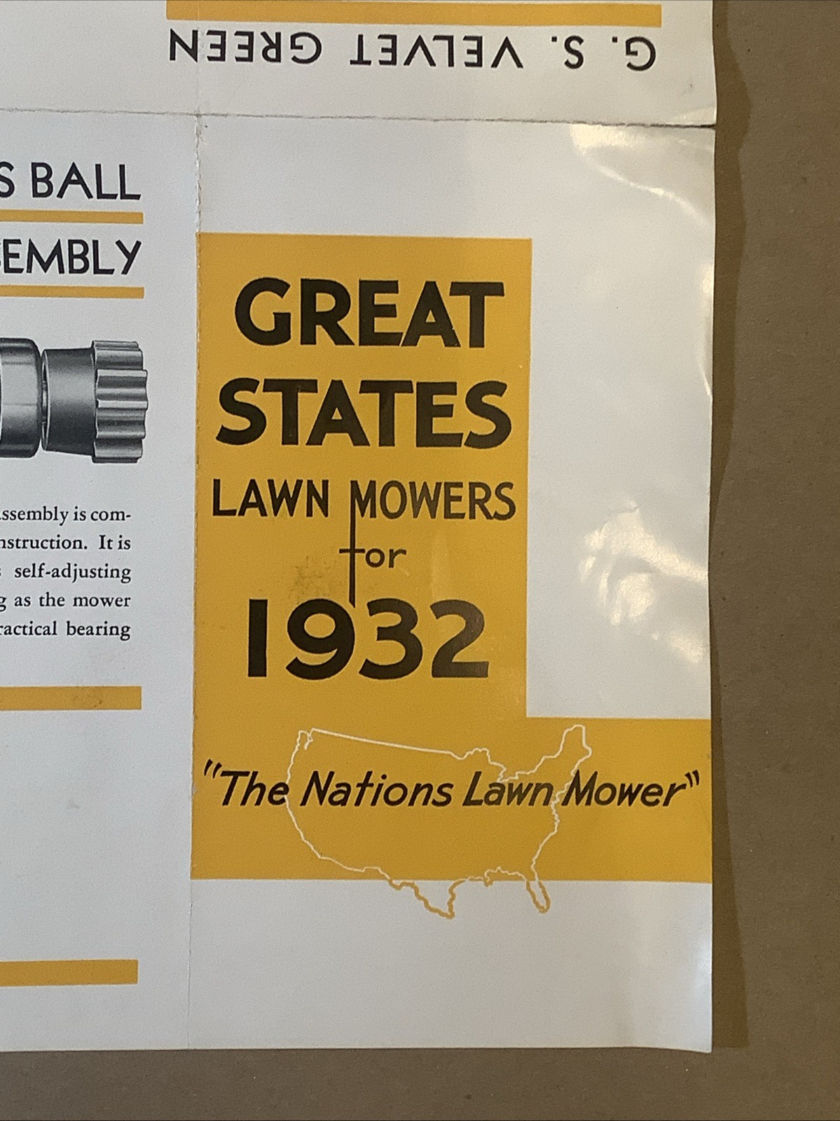 Vintage 1932 Great States Lawnmowers Brochure Great States Corp IN INV-P0959￼