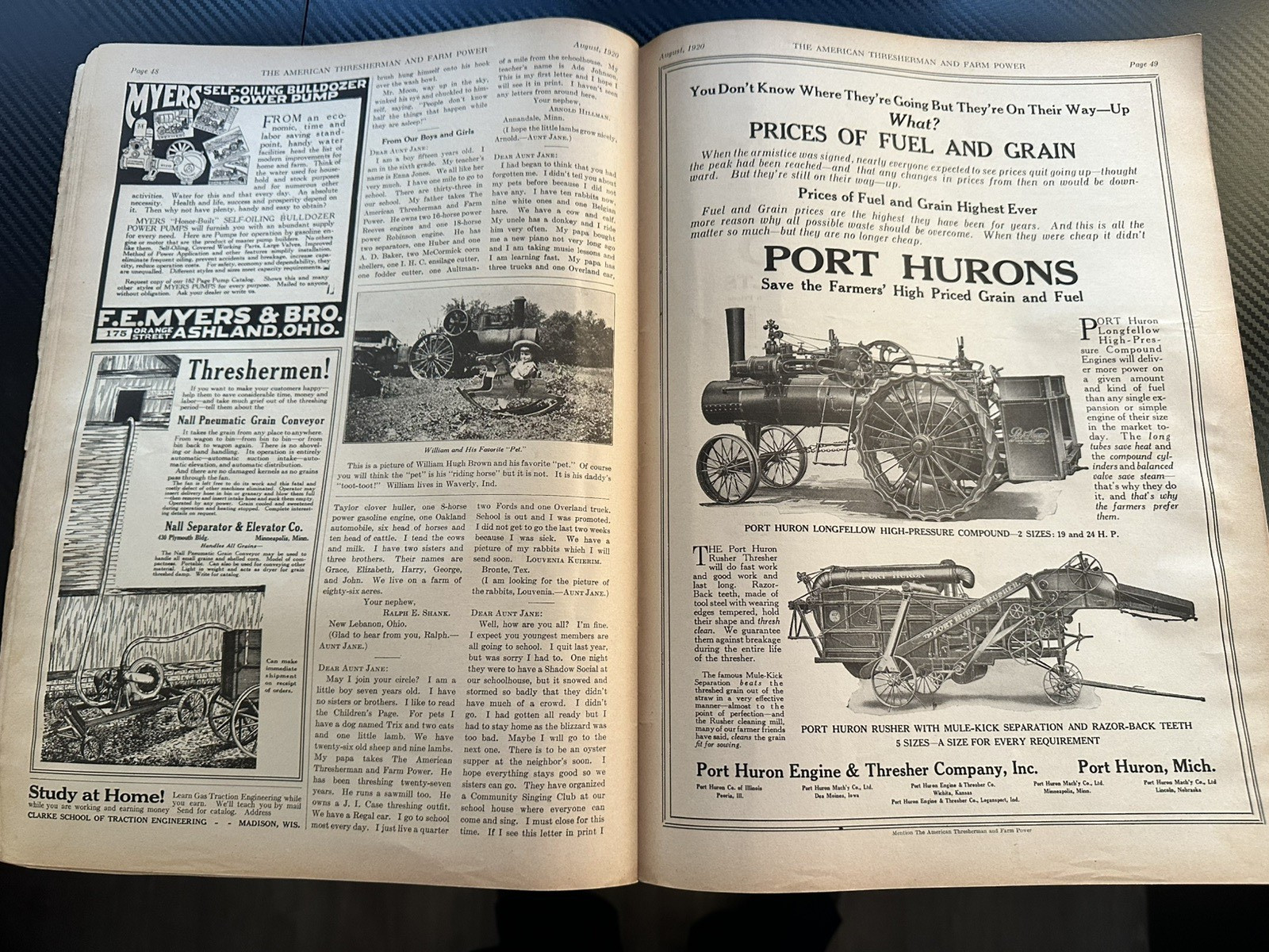 The American Thresherman and Farm Power MAGAZINE Madison, WIS 1920 Vol 23. No 4