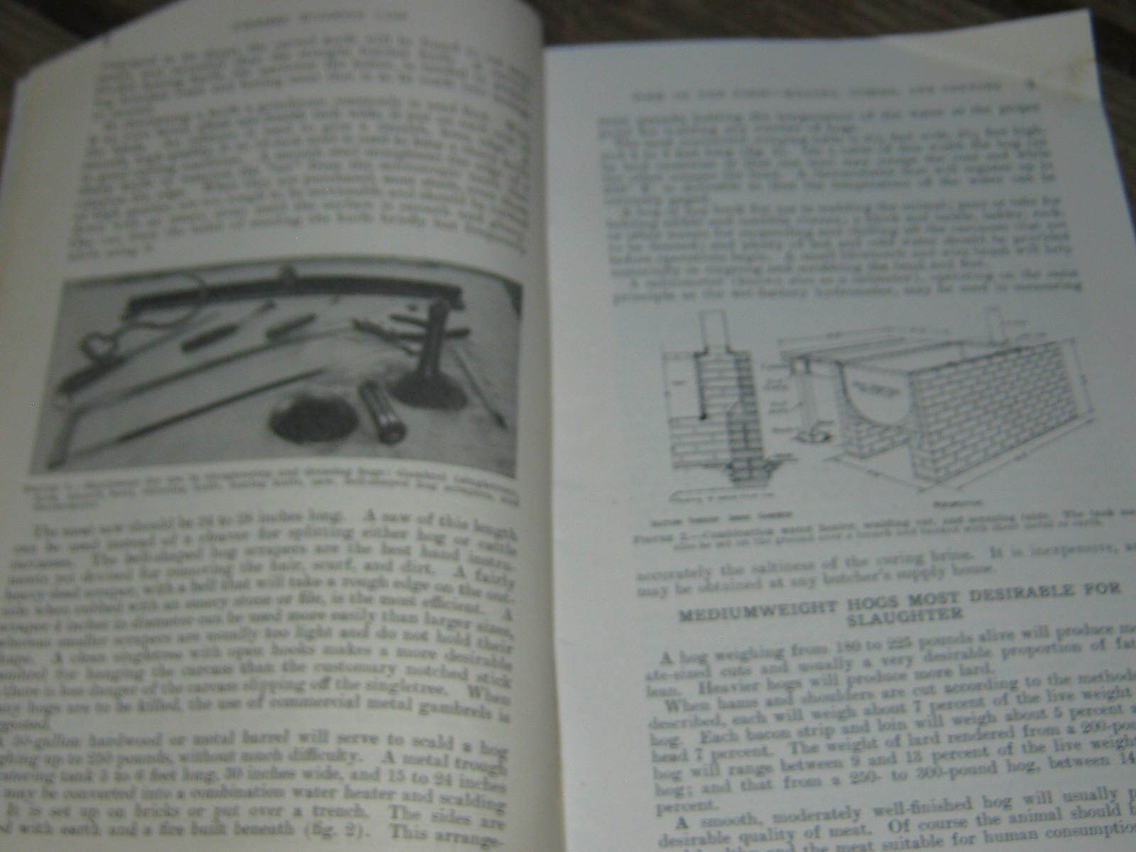 1949 US Agriculture Farmer&rsquo;s Bulletin Pork On The Farm Killing Curing & Canning