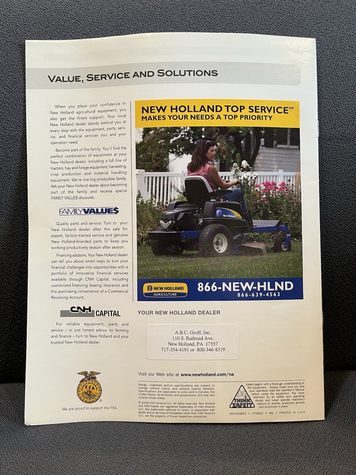 New Holland G-Series Zero Turn Mower Sales Brochure