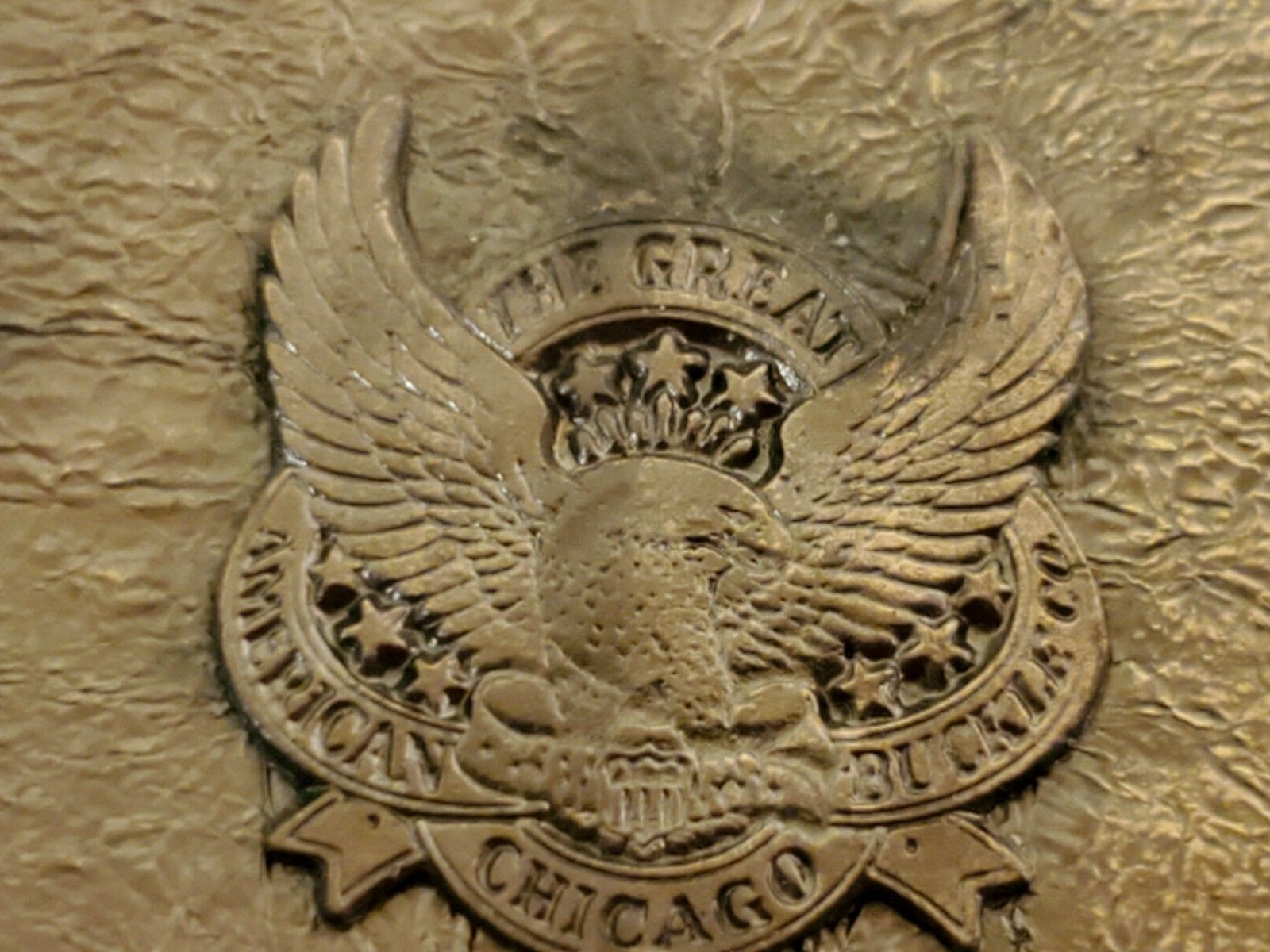 1914 Elgin Street Sweeper « The World&rsquo;s First » Brass Belt Buckle Davenport, Iowa