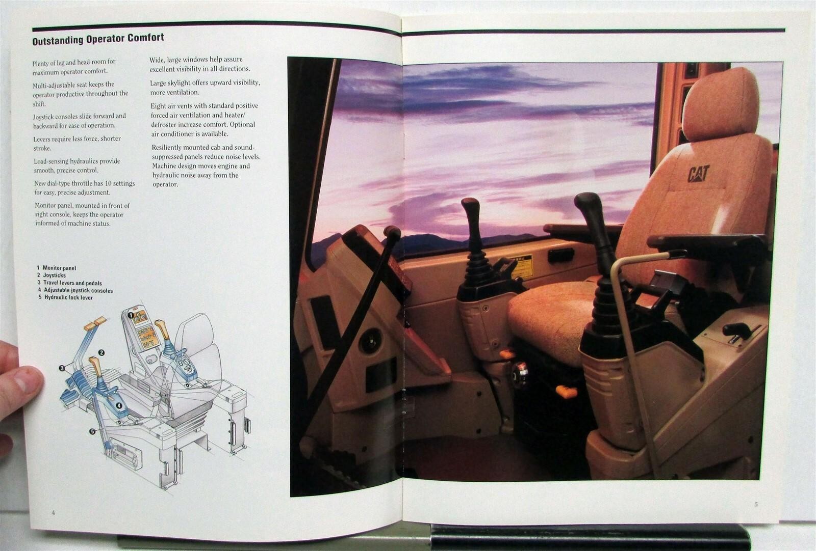 1994 Caterpillar 311 Excavator Specifications Construction Sales Brochure