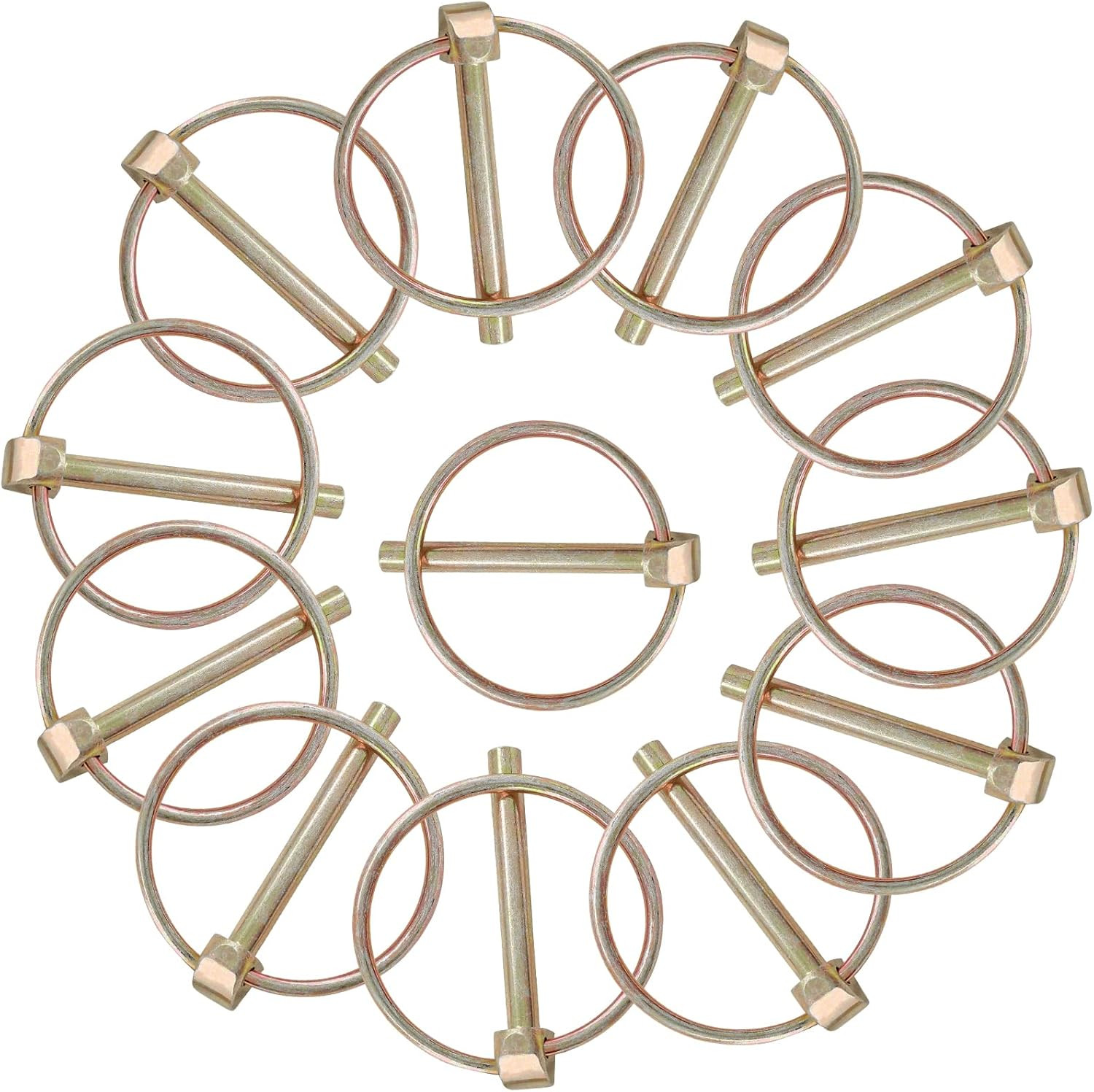 12 PCS Heavy Duty Linch Pin with Ring, 3/16&Prime; X 1-1/2&Prime; Linch Pins for Trailer Tro