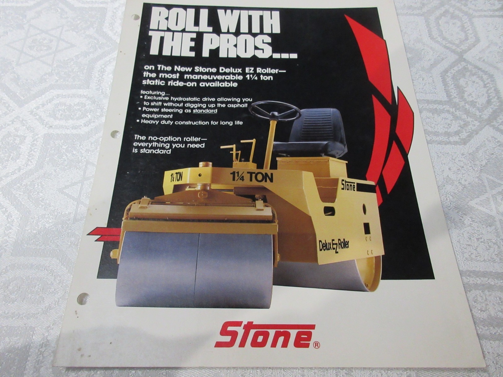 Stone Deluxe EZ Roller Sales Brochure 4 Page