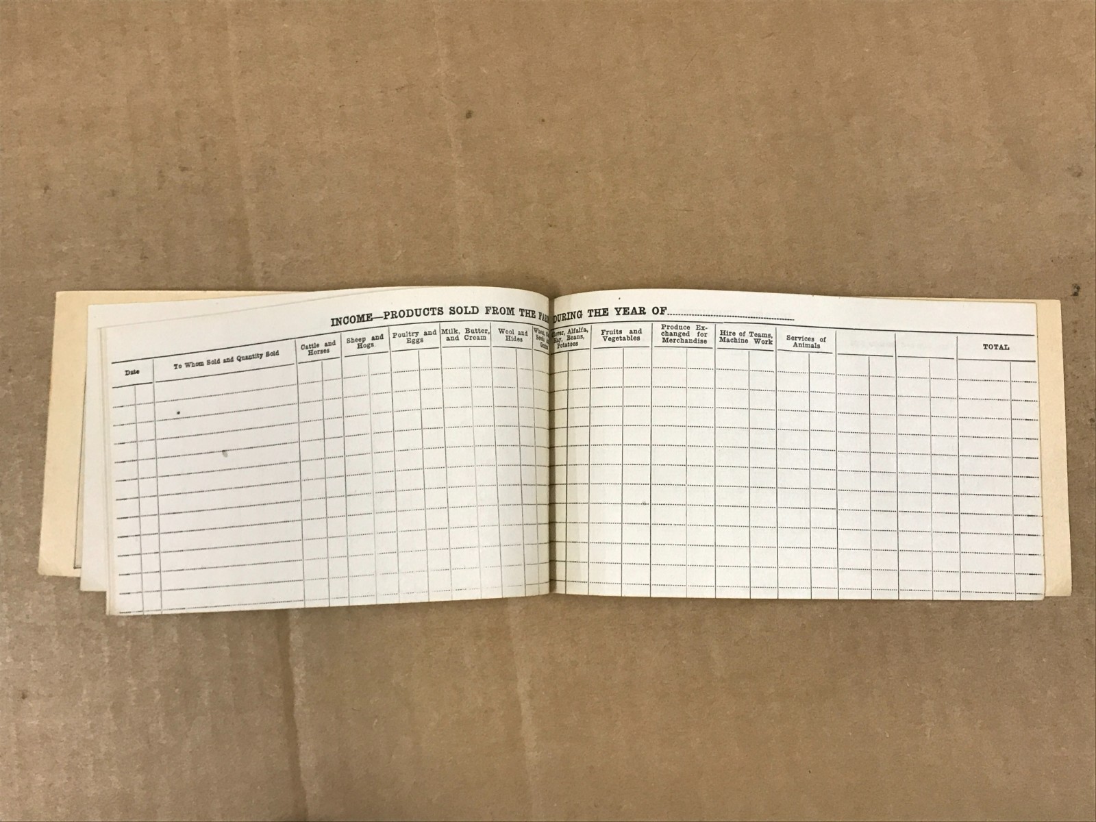 Vintage Farmer&rsquo;s Account Book