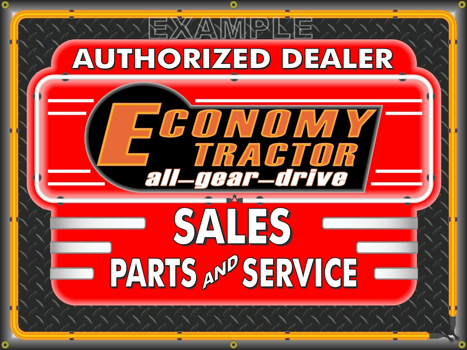 ECONOMY TRACTORS DEALER SALES SERVICE OLD SIGN REMAKE BANNER MURAL SHOP