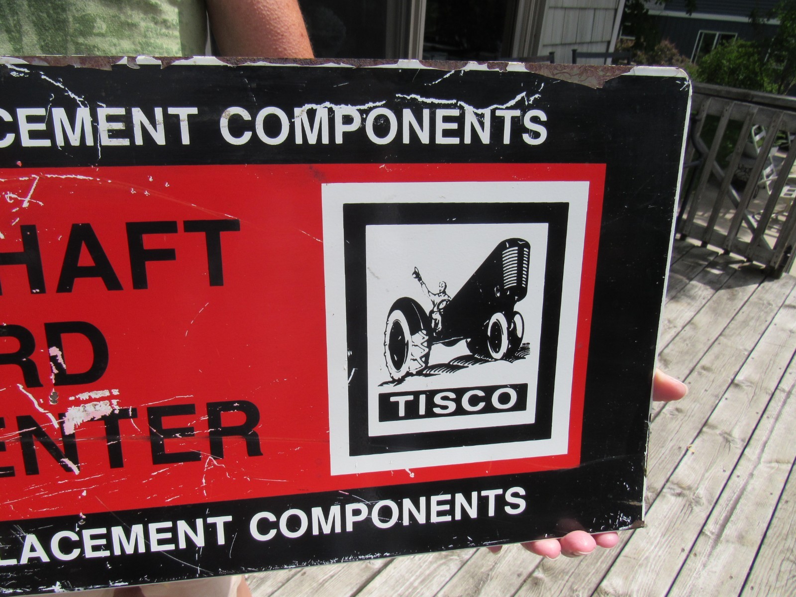 VINTAGE ORIGINAL 1940&rsquo;s 50&rsquo;s TISCO N SERIES TRACTOR PARTS SIGN DRIVE SHAFT