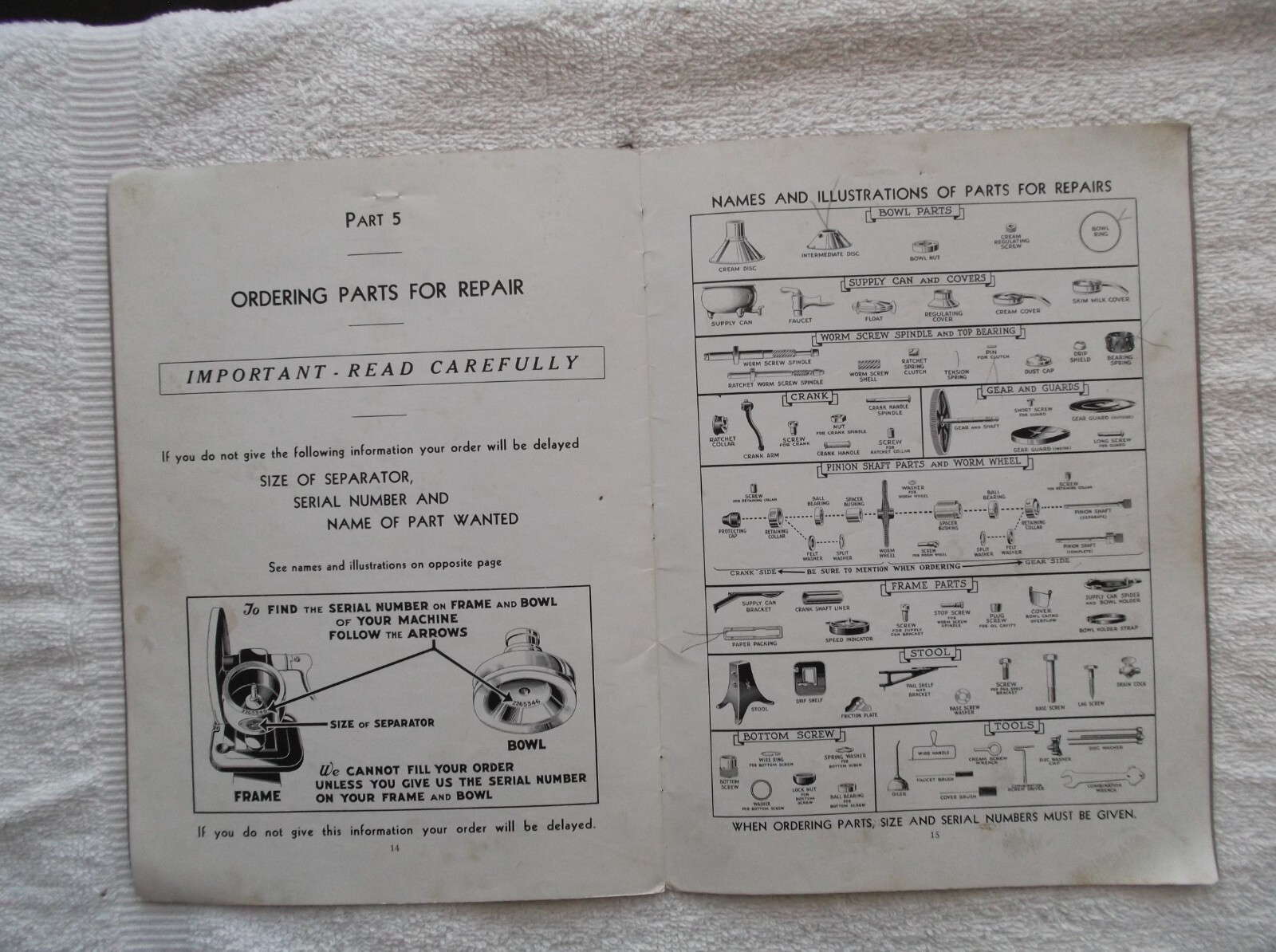 DE LAVAL STERLING SERIES CREAM SEPARATORS INSTRUCTION MANUAL F.1973-8-35