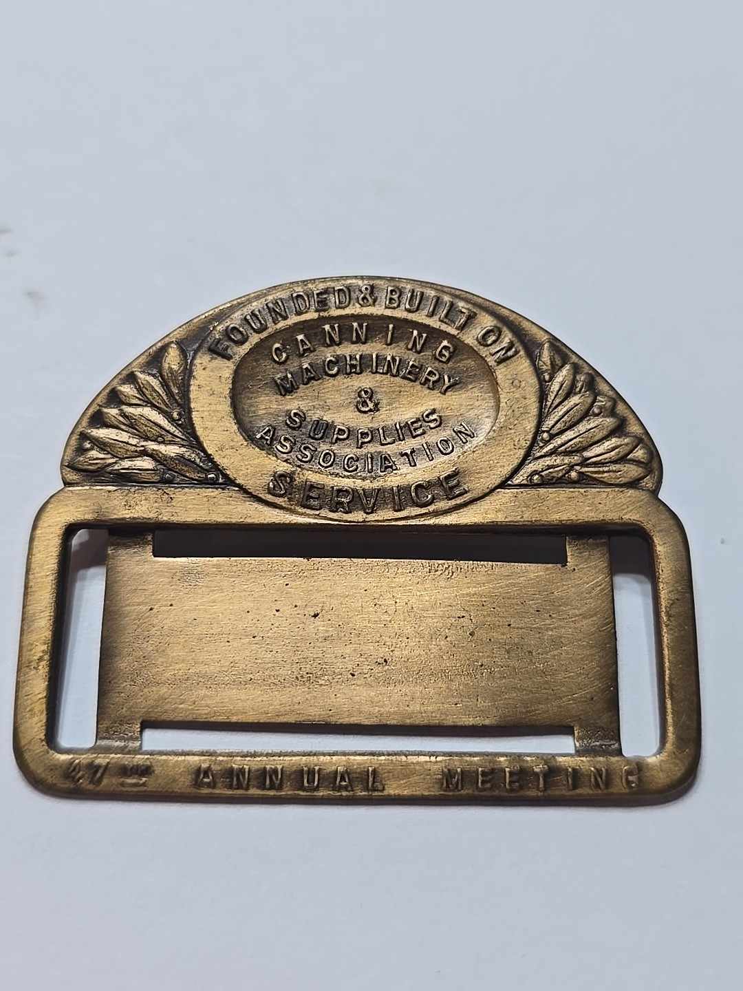 Vintage Canning Machinery & Supplies Ass. 47th Annual Meeting Pin/Name Tag Hold