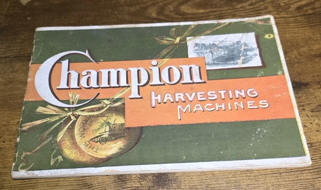 Rare Original 1893 Champion Harvesting Machine Catalog Brochure Springfield