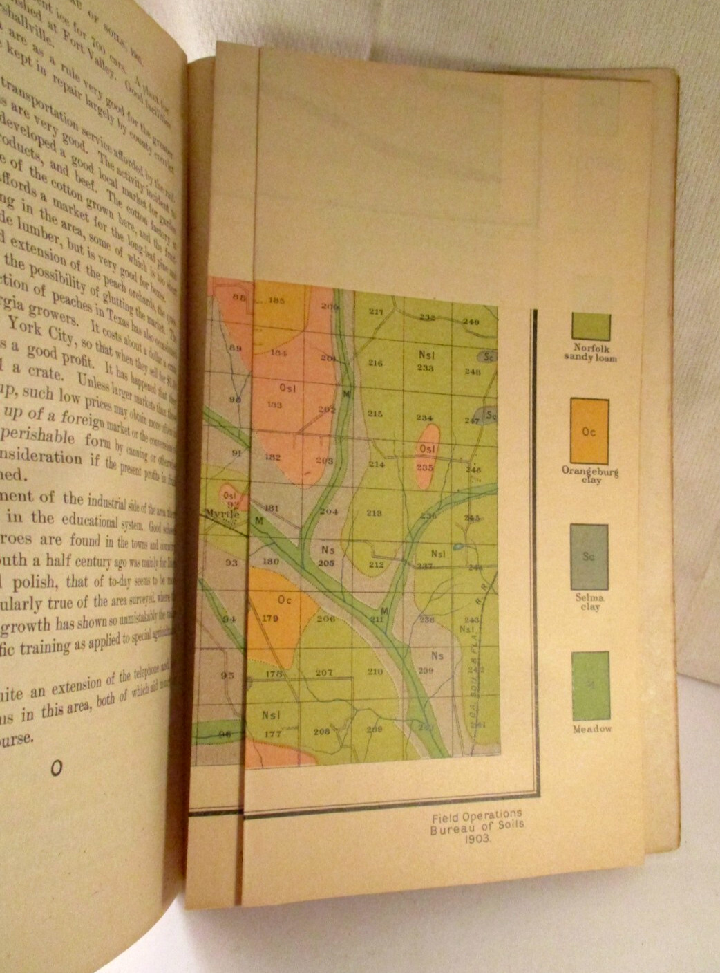 Early 1900s US DEPT AGRICULTURE SOIL SURVEY FORT VALLEY AREA GEORGIA BOOKLET/MAP