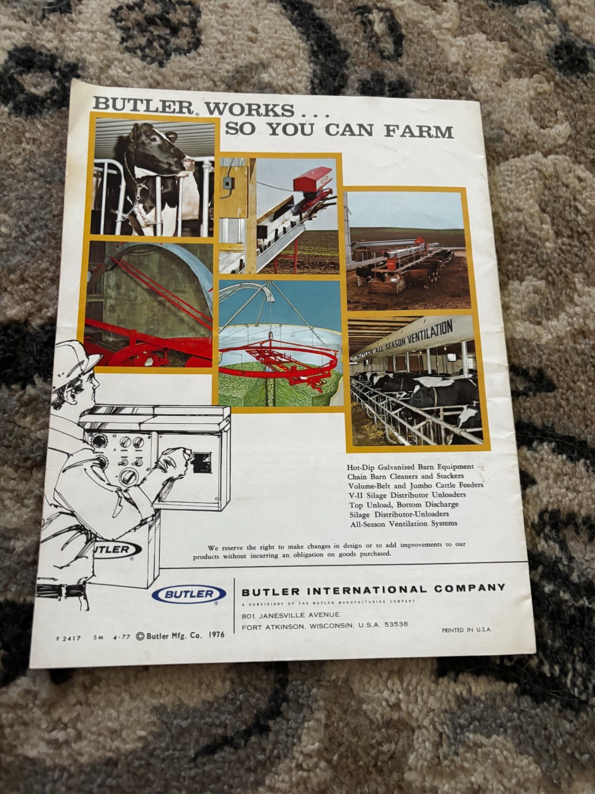 Butler Barn Equipment For 1976 Brochure DCPA26