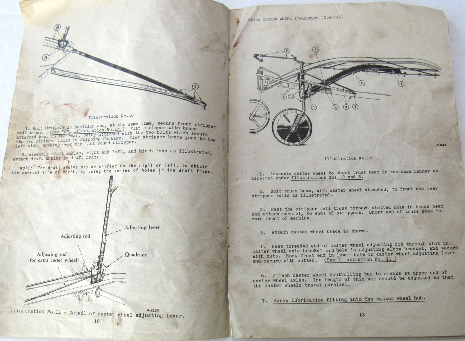 c1945 MCCORMICK-DEERING TRACTOR SIDE DELIVERY RAKE INSTRUCTION MANUAL ORIGINAL