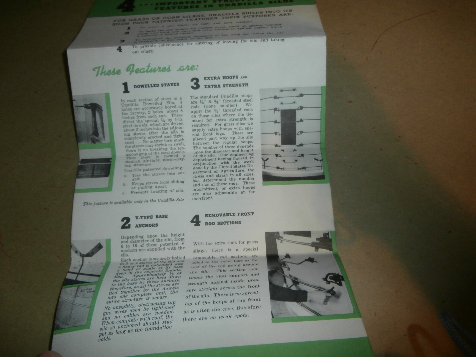 Vintage Unadilla NY Silo Co Farm Sales Brochures Silage Una-Lam Cow Partitions