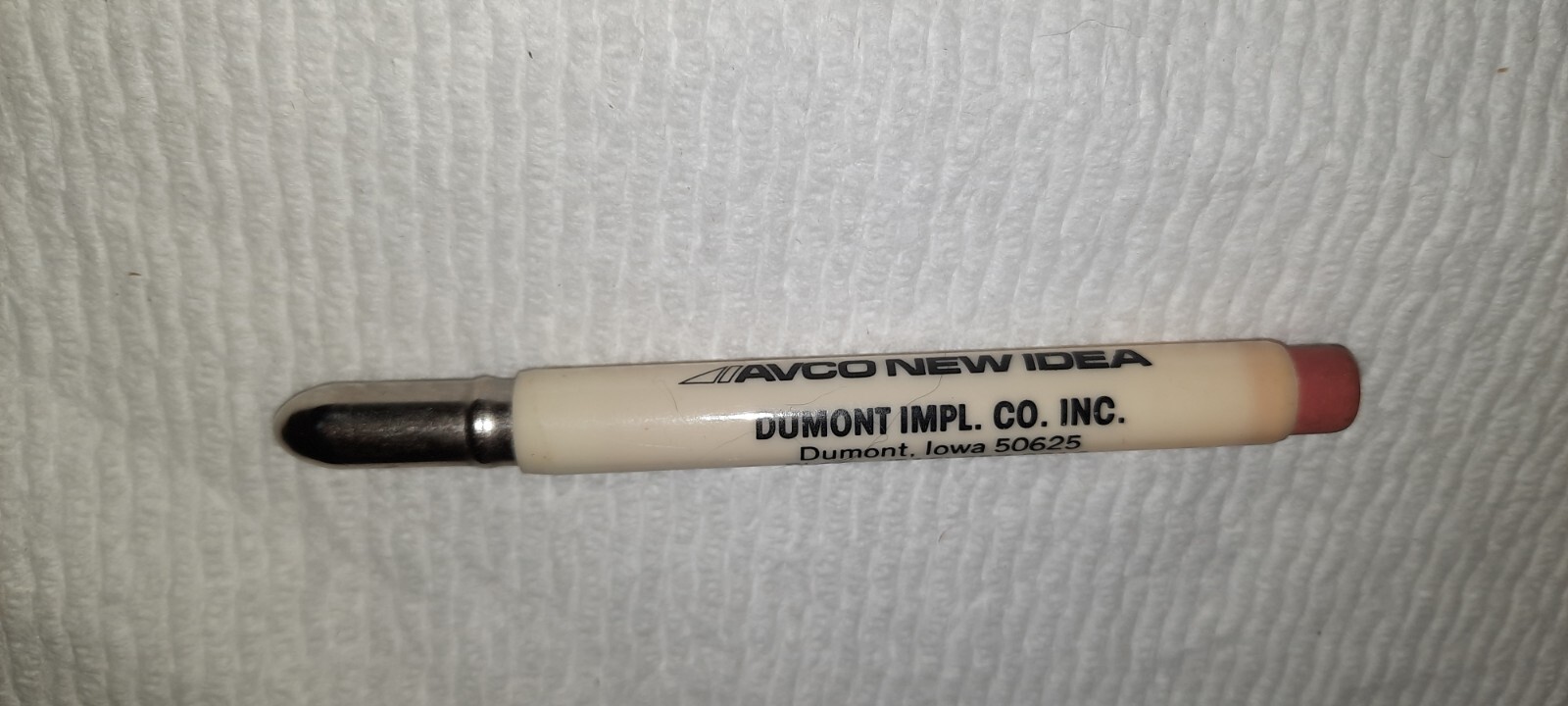« AVCO NEW IDEA * Dumont Impl. Co. Inc. * Dumont, Iowa » Bullet Pencil