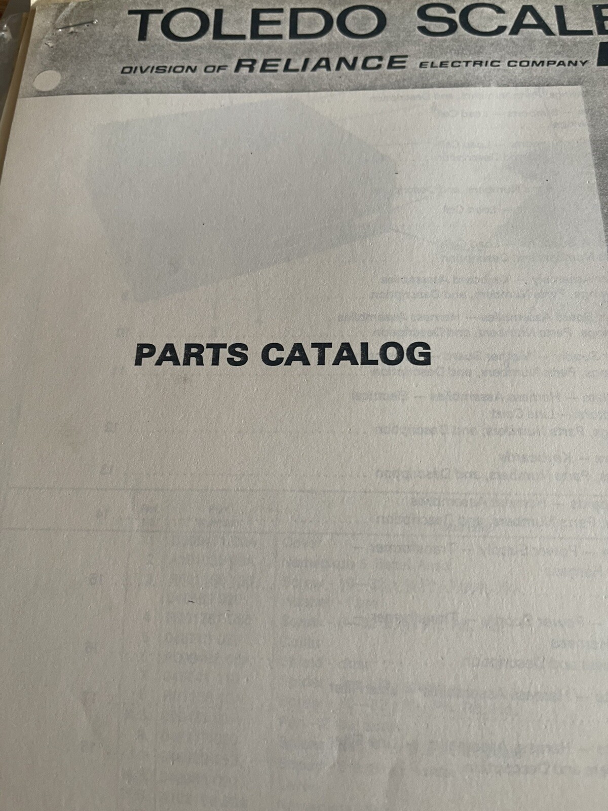 Toledo scale Company Service Instructions/Parts manuals, for assorted Models