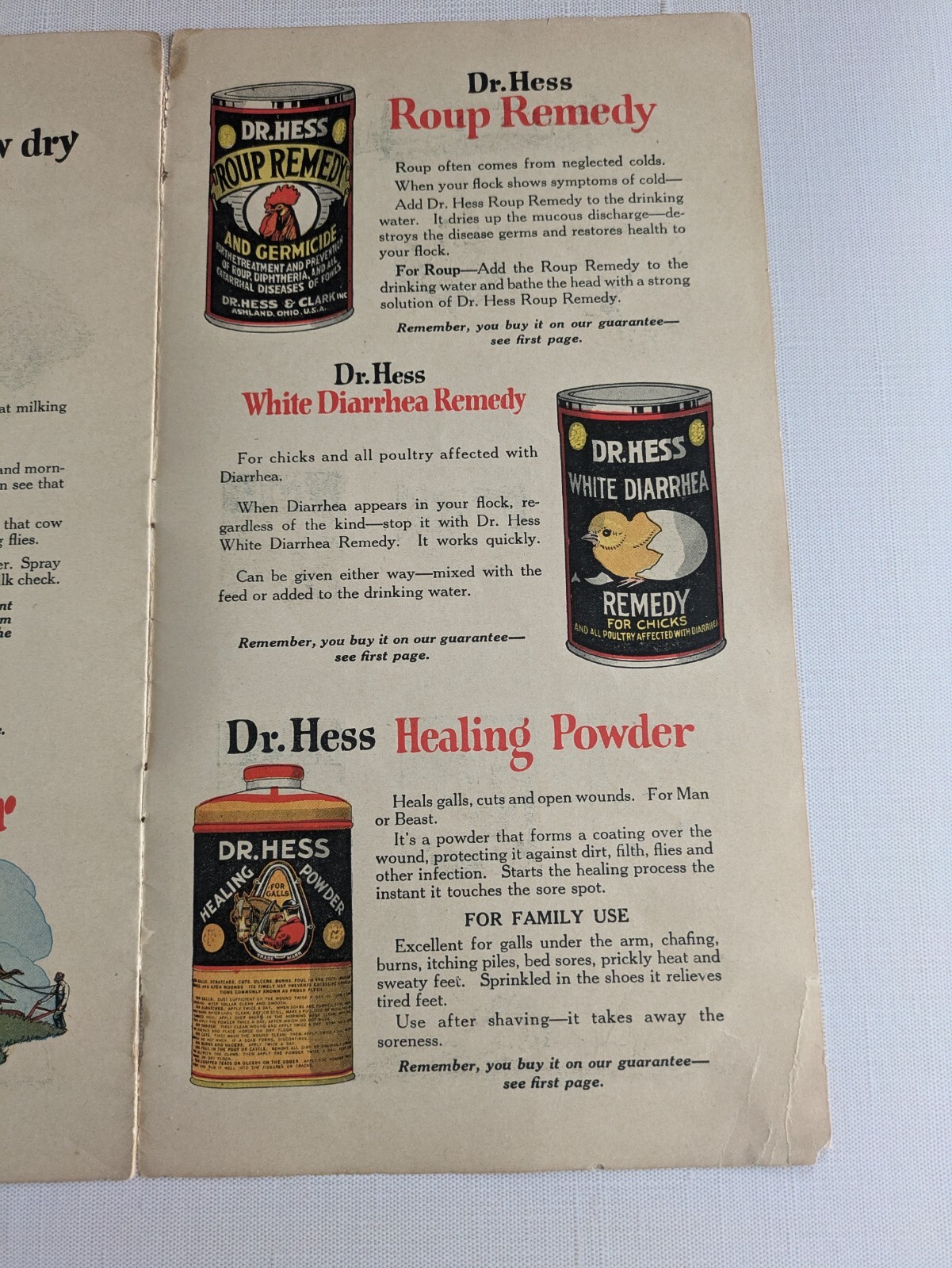 Dr. Hess & Clark Merchandiser Ad Booklet Ashland Ohio