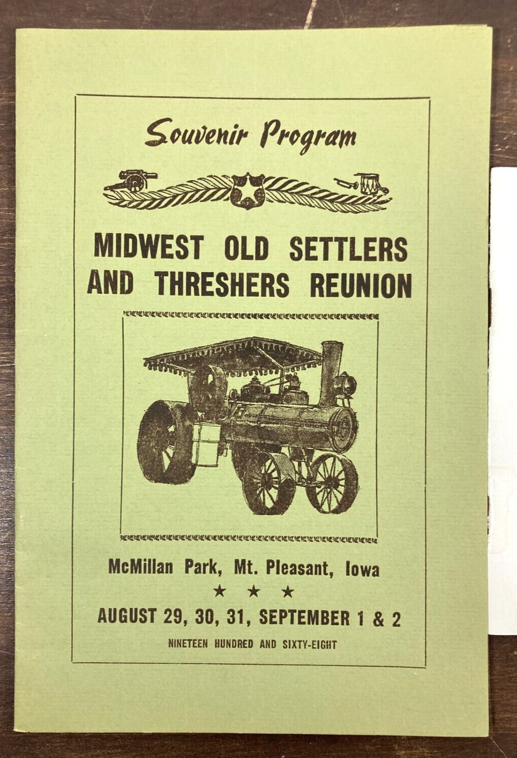 1968 Midwest Old Settlers And Threshers Reunion Program & History Booklet Lot 2