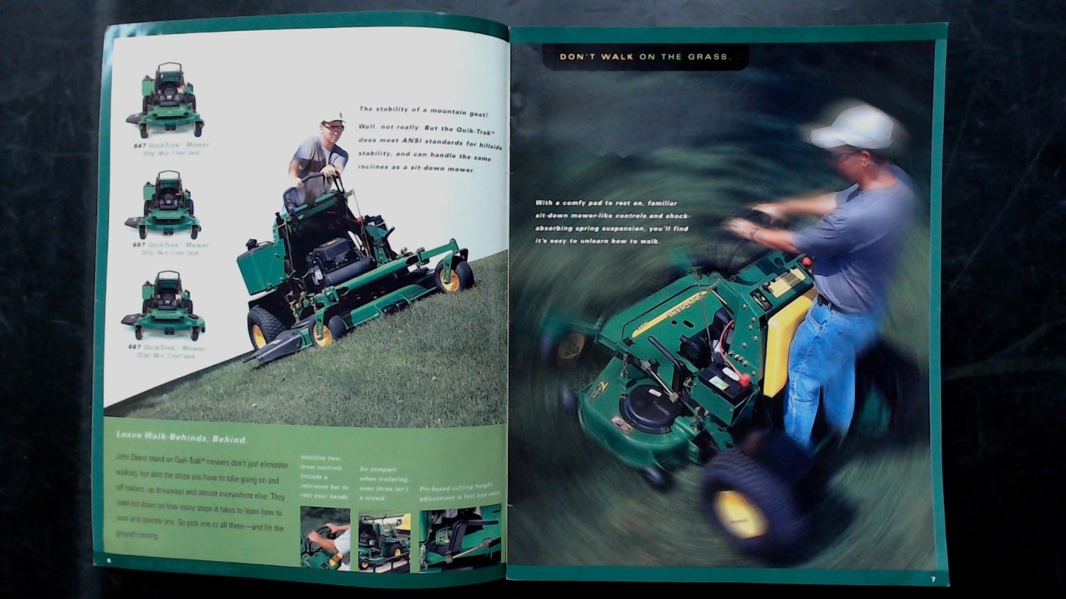John Deere 7-Iron Commercial Mowing Equipment Vintage Brochure