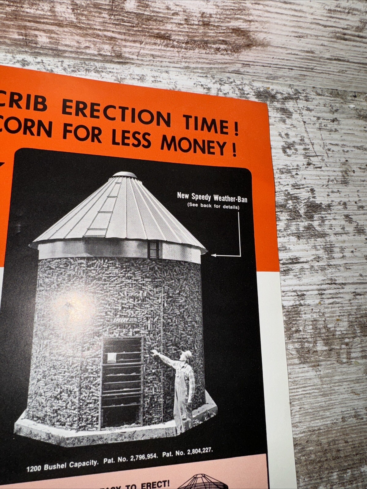 United Farm Tools Inc Speedy Bar-lock Corn Cribs Sales Brochures Oelwein Iowa DP