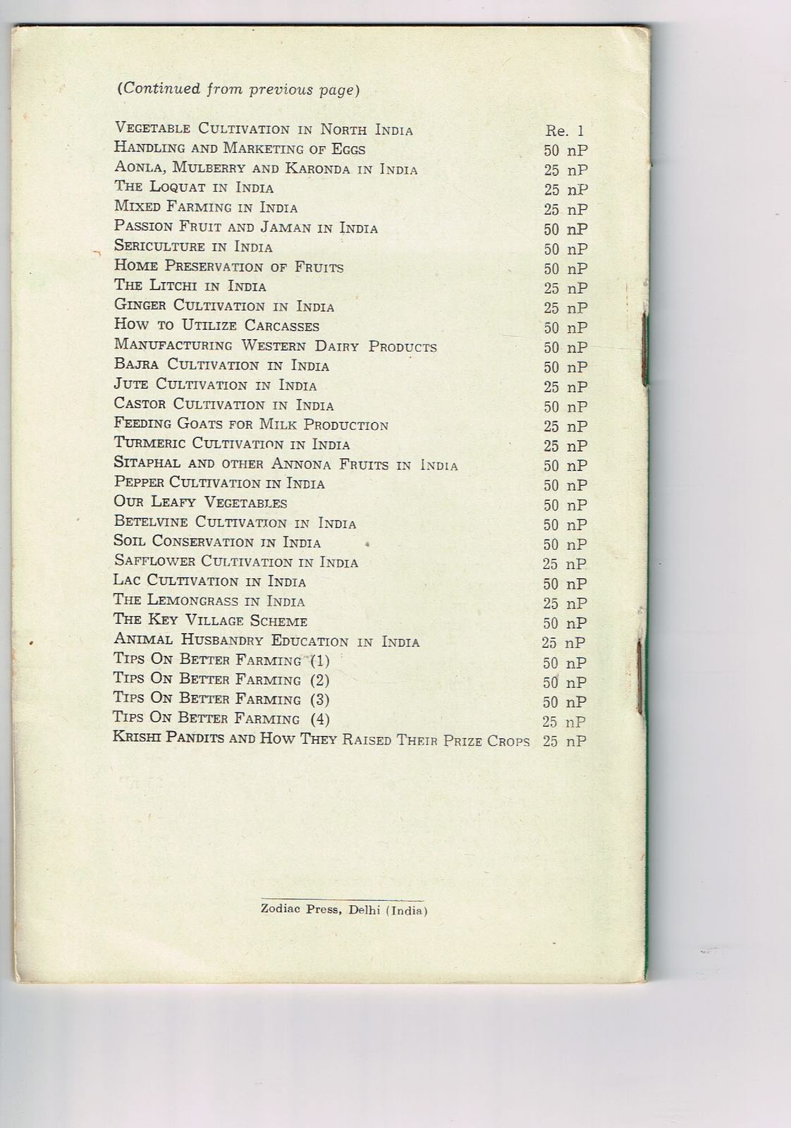 Vintage 1960s Farm Brochure India New Delhi Wind Erosion Breaks Shelter Belts