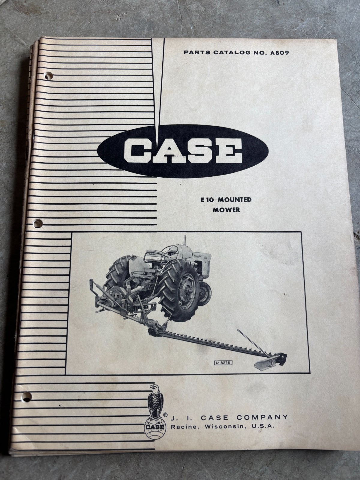 Case Tractor E10 Mounted Mower Parts Book Manual AMIL26 NO4