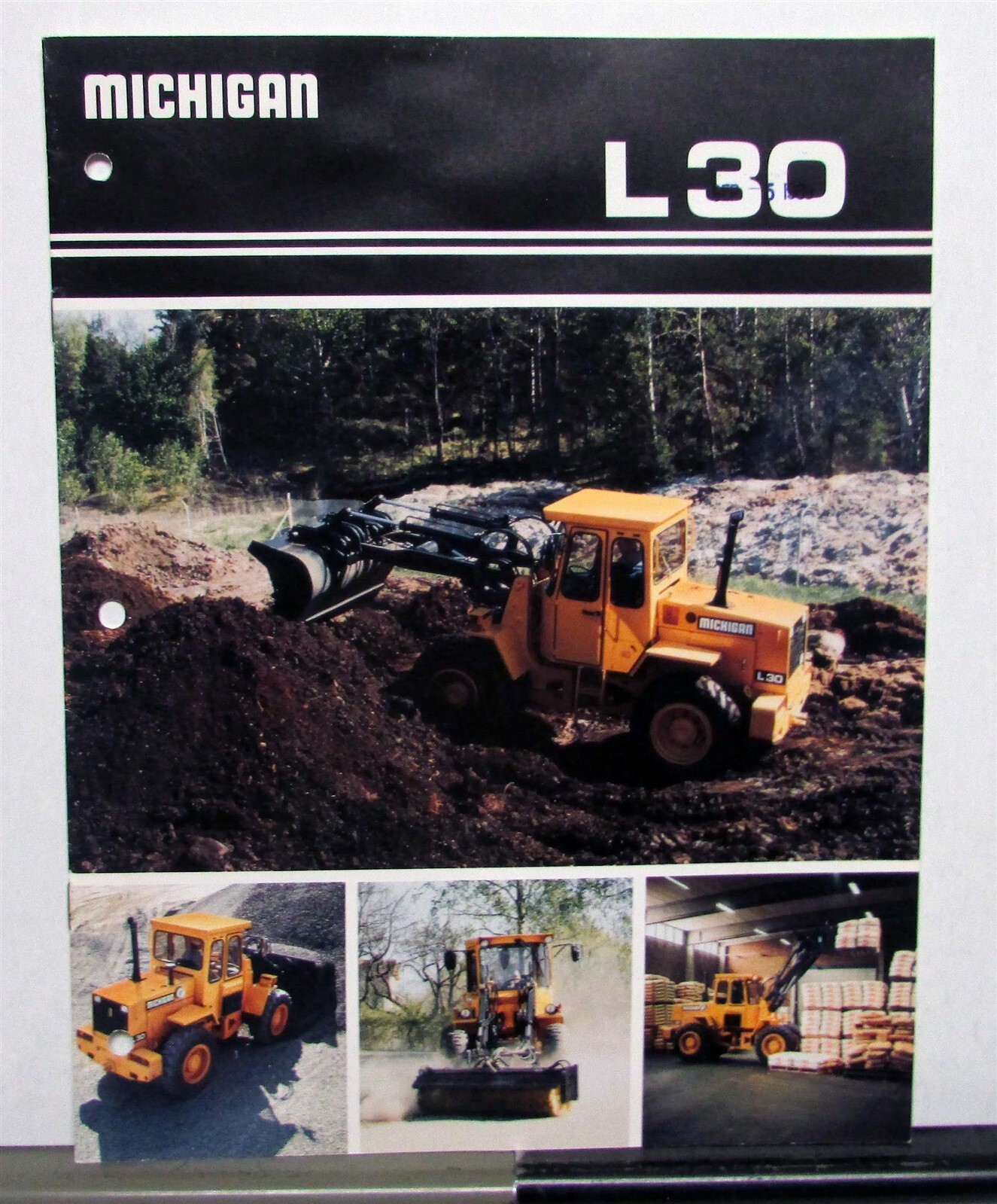 1989 Michigan L30 Wheel Loader Specifications Construction Sales Brochure