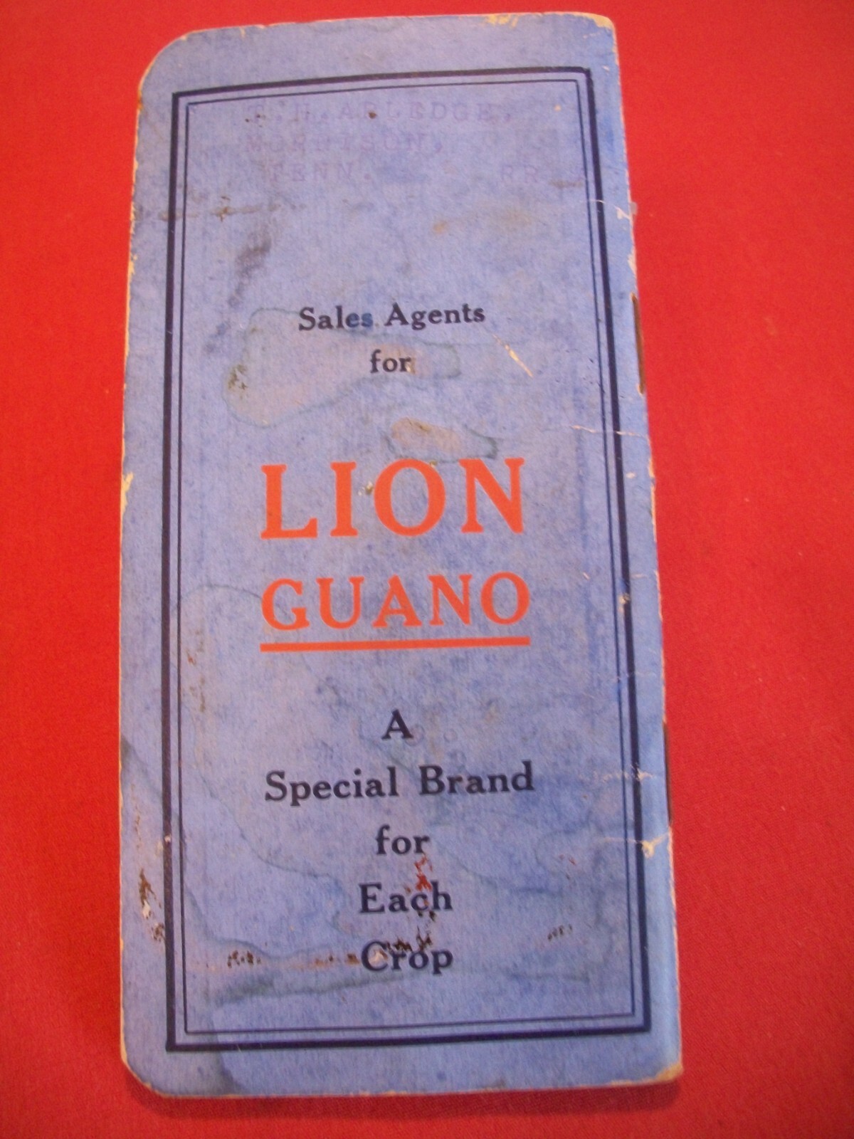 1916-1917 Marietta Fertilizer Co. Guano Memo Note Book