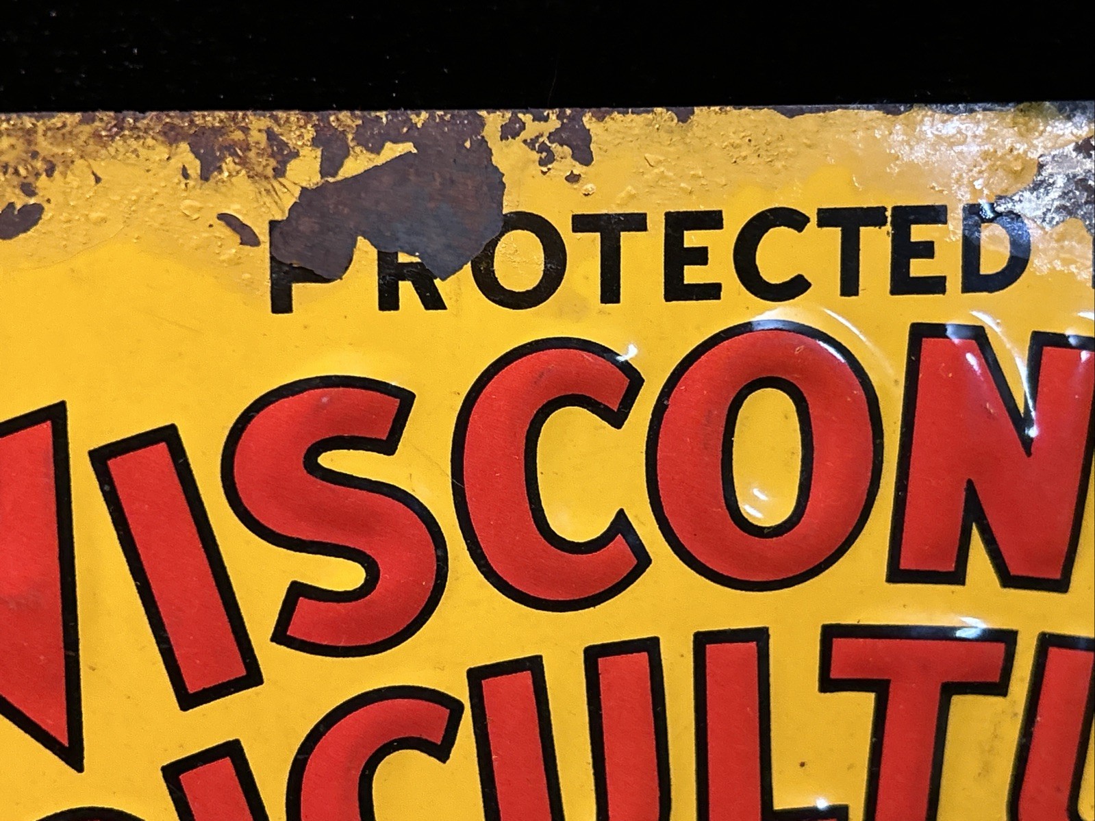 Vintage Original Protected By Wisconsin Agriculturalist Farmer Service Bureau