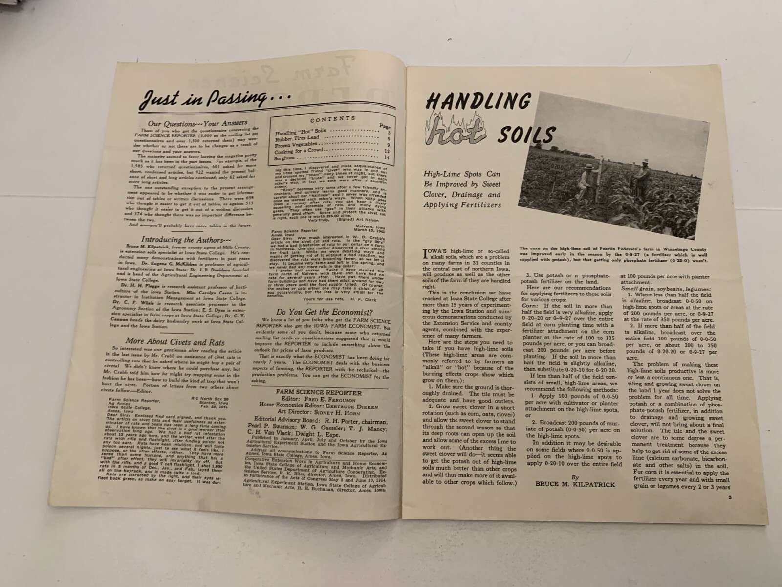 April 1941 Farm Science Reporter Magazine V. 2 N. 2 Iowa State College Ames IA