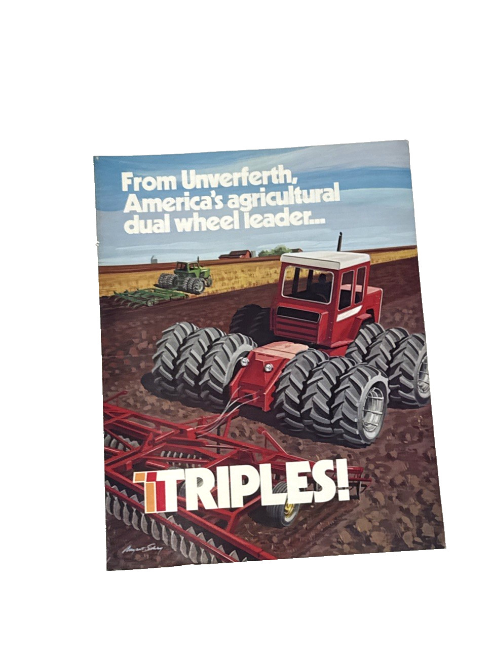 Unverferth Dual Wheel Leader Triples fold out Color Brochure Advertisement 2177