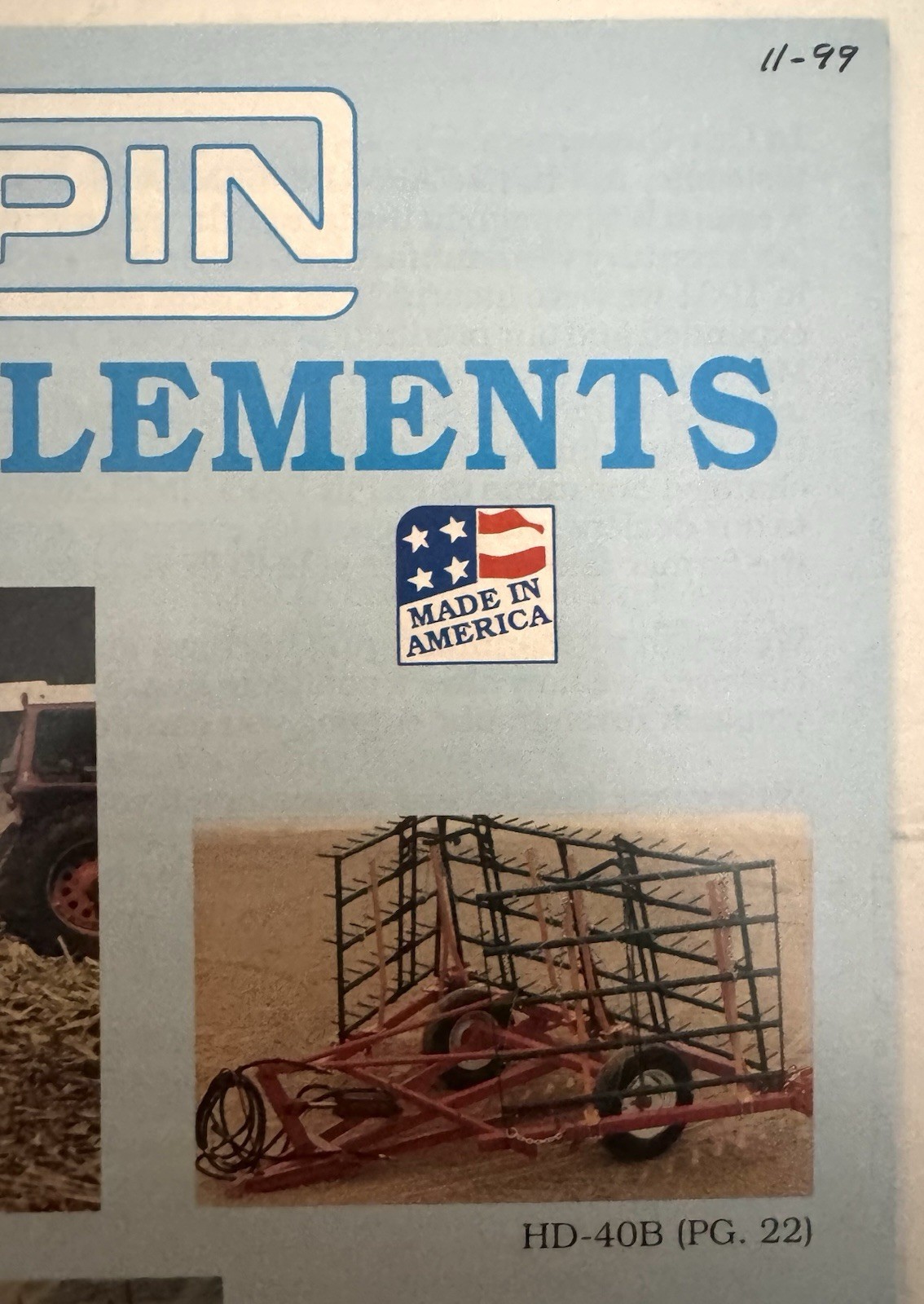 Vintage 1999 Pepin Farm Implements Catalog Farming Agriculture Hydraulic Carts